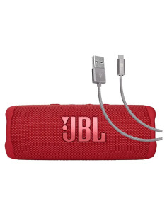 Altavoz Bluetooth JBL Flip 6 Rojo + Cable USB Tipo-C 1.83m