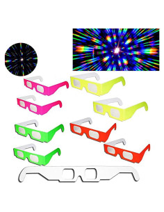 Gafas 3D Difracción Arcoíris EEkiiqi - 100 Pares