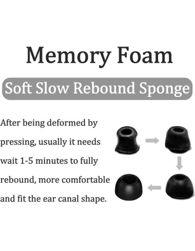 6 Puntas de Espuma Memoria para Galaxy Buds 2 Pro - Negro