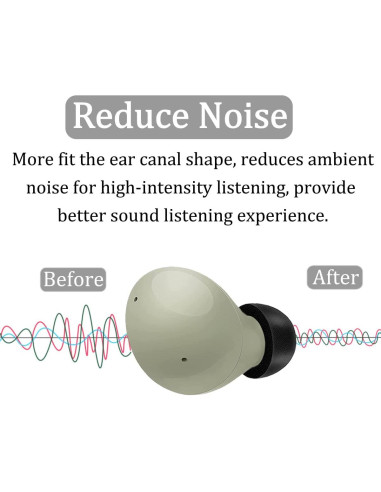 6 Puntas de Espuma Memoria para Galaxy Buds 2 Pro - Negro