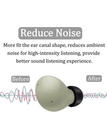 6 Puntas de Espuma Memoria para Galaxy Buds 2 Pro - Negro