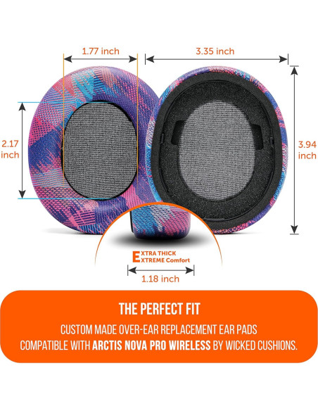 Almohadillas de Reemplazo Wicked Cushions para Steelseries Arctis Nova Pro Inalámbrico - Comodidad y Sonido Mejorado