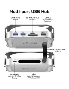 Dock M-ac Mini M4 Caniifoto 4TB Aluminio 7-en-1 USB-C 2