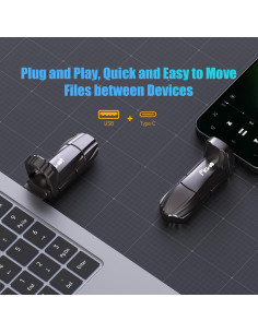 Unidad Flash SSD Externa Fikwot FU386 256GB USB 3.2 Tipo C 2