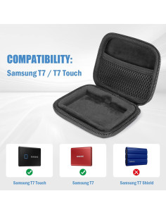 Funda Dura ProCase para SSD Samsung T7/T7 Touch 500GB-2TB 2