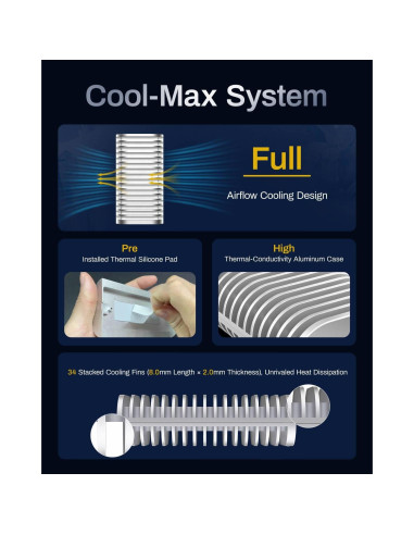 Caja M.2 SSD TERRAMASTER D1 SSD Plus 40Gbps Aluminio