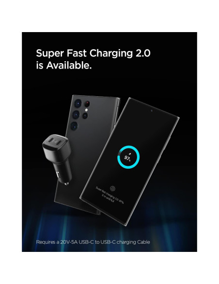Cargador de Coche Spigen 75W Doble USB Carga Rápida PD