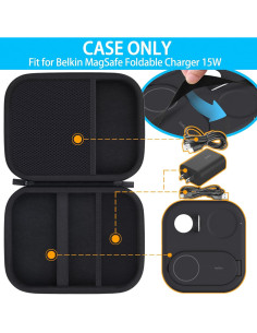 Funda Dura de Viaje co2CREA para Cargador Belkin MagSafe 3-en-1 2