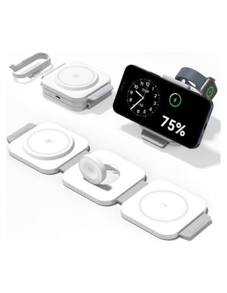 Estación de Carga Inalámbrica 3 en 1 Apple AD02 Rápida Magnética
