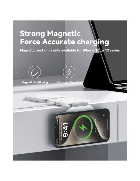 Estación de Carga Inalámbrica 3 en 1 Apple AD02 Rápida Magnética