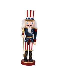 Adorno Navideño Cascanueces de Madera PRETYZOOM 25 cm