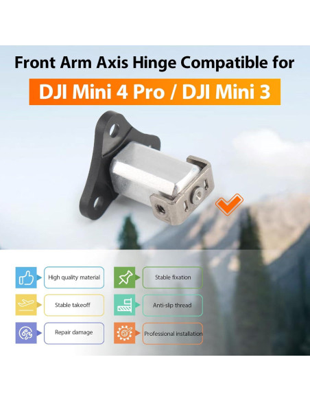 Reemplazo Eje Brazo Frontal DJI Mini 4 Pro y Mini 3 con Herramientas