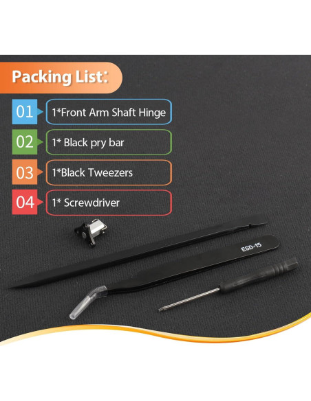 Reemplazo Eje Brazo Frontal DJI Mini 4 Pro y Mini 3 con Herramientas