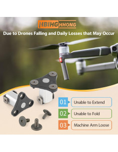 Reemplazo Eje Brazo Frontal DJI Mini 4 Pro Mini 3 + Tornillos 2