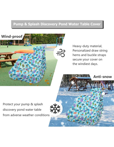 Cubierta de Mesa de Agua Sobana 76x102 cm Anti-UV Mundo Oceánico