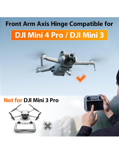 Reemplazo Eje Brazo Frontal DJI Mini 4 Pro Mini 3 + Tornillos
