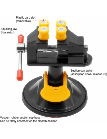 Torno de Mesa Mini Hozzwhoo con Base de Ventosa 360