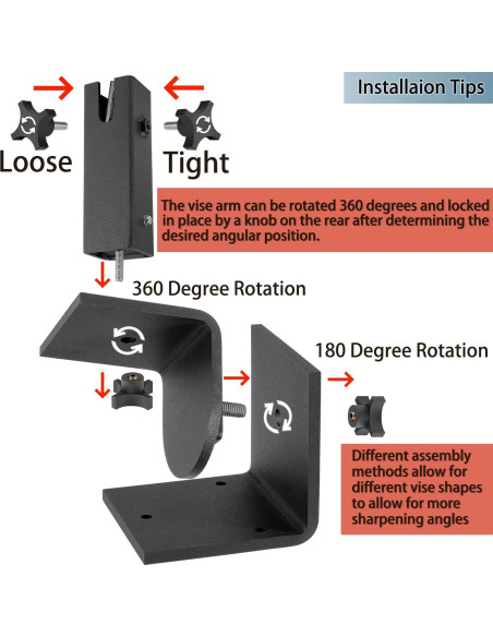 Morsa de Banco Giratoria Opall KV-1 para Cuchillos 360