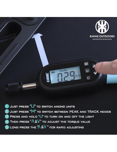 Destornillador de Par Digital 1/4" KNINE OUTDOORS 10-100 in-lb