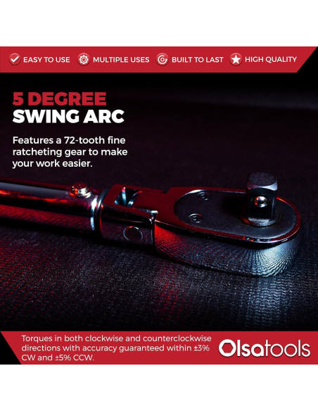 Llave de Torque Click Olsa Tools 1/2" 50-250 ft-lb (68-339 Nm)