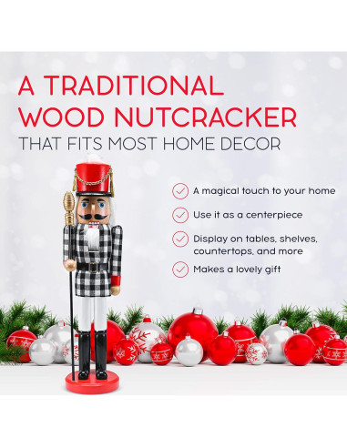 Soldado de Navidad de Madera Ornativity 38 cm Decoración