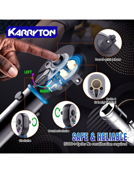Juego de Llaves de Torque KARRYTON 35 Piezas 1/4 3/8 1/2" Juego de Llaves de Torque KARRYTON 35 Piezas 1/4 3/8 1/2"