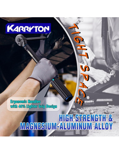 Juego de Llaves de Torque KARRYTON 35 Piezas 1/4 3/8 1/2"