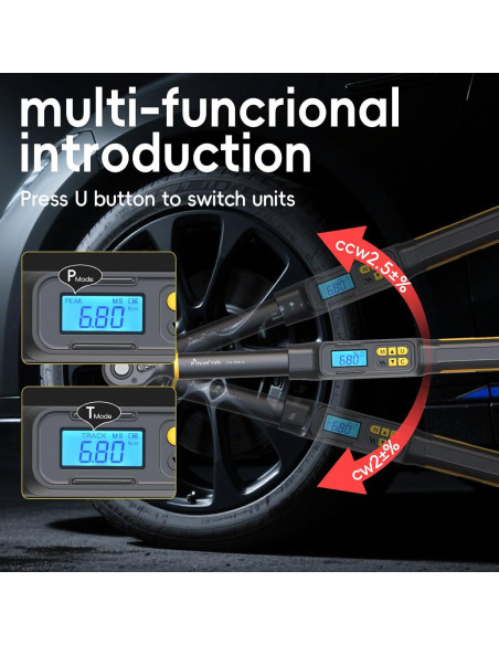 Llave de Torque Digital MOVECRAB 1/2" 6.8-135N.m Precisión 2%