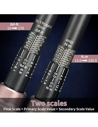 Juego de Llave de Torque UYECOVE 14Pcs 1/2 Pulgada 10-170 ft.lb