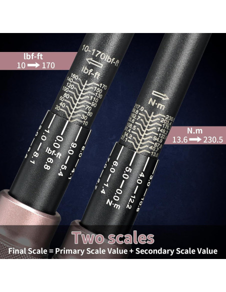 Juego de Llave de Torque UYECOVE 14Pcs 1/2 Pulgada 10-170 ft.lb