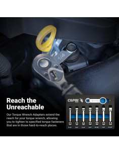 Juego de Adaptadores de Torque 1/2" Capri Tools 8 Piezas SAE 2