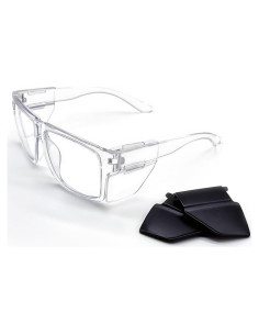 Gafas de Seguridad JING LEI UV400 con Escudos Lateral Removibles