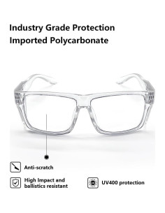 Gafas de Seguridad JING LEI UV400 con Escudos Lateral Removibles 2