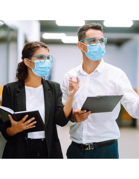 Gafas de Seguridad TOREGE Antivaho Transparentes Z87 Azul Claro