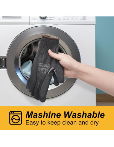 Guantes de Trabajo Resistentes a Cortes A4 DINOPRO - 12 Pares