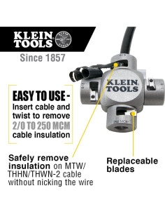 Desforrador de Cables Klein Tools 21051 250 MCM - 2/0 2