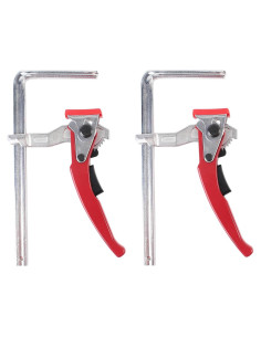 2 Abrazaderas de Mesa de Trinquete KETIPED Rojas 0-15.24 cm