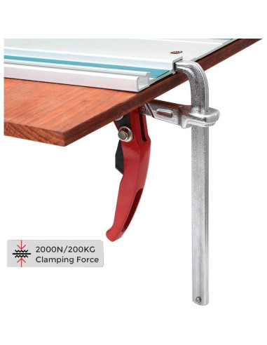 2 Abrazaderas de Mesa de Trinquete KETIPED Rojas 0-15.24 cm