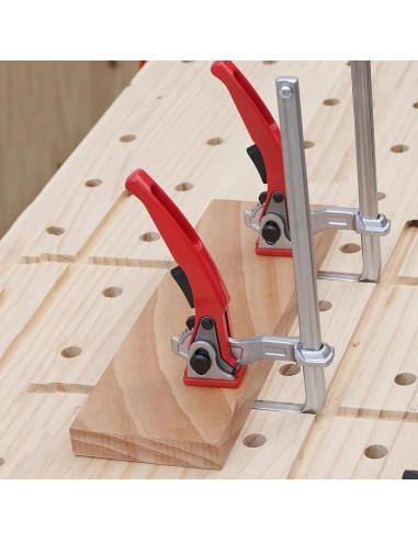 2 Abrazaderas de Mesa de Trinquete KETIPED Rojas 0-15.24 cm