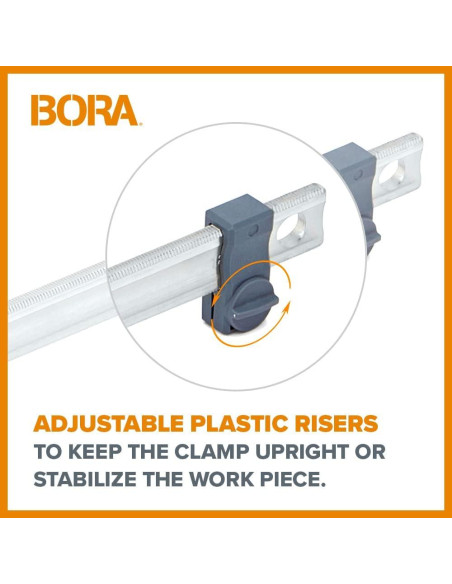 Juego de Abrazaderas Paralelas BORA 31" 2 Piezas 500 kg