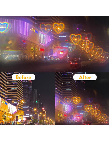 3 Pares de Gafas de Amor con Efecto Corazón - Fiesta Rave