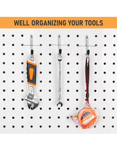 Ganchos J de Tablero de Clavos INCLY 100PCS Alta Resistencia