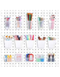 15 Piezas Kit de Organizadores para Tablero Perforado Meyeyaia