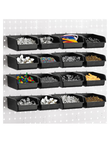 Foraineam 16 Contenedores para Tablero Perforado con Ganchos Metal