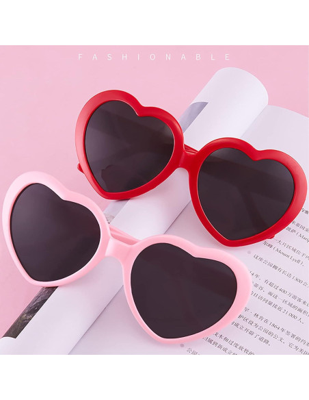3 Pares de Gafas de Amor con Efecto Corazón - Fiesta Rave
