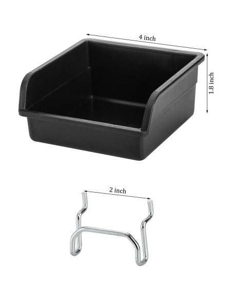 Foraineam 16 Contenedores para Tablero Perforado con Ganchos Metal