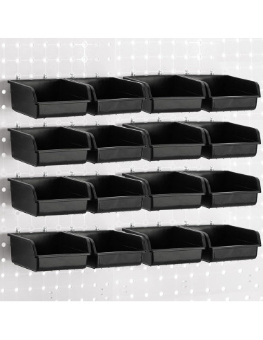 Foraineam 16 Contenedores para Tablero Perforado con Ganchos Metal