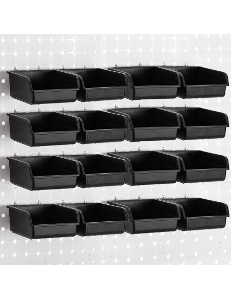 Foraineam 16 Contenedores para Tablero Perforado con Ganchos Metal