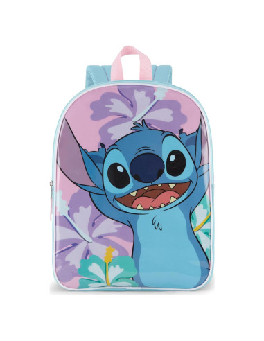 Mochila Lilo y Stitch Rosa para Niñas 38.1 cm con Correas Acolchadas