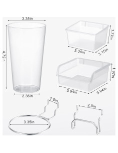Organizador de Tablero de Clavos Yookeer 20 Pcs Transparente 2